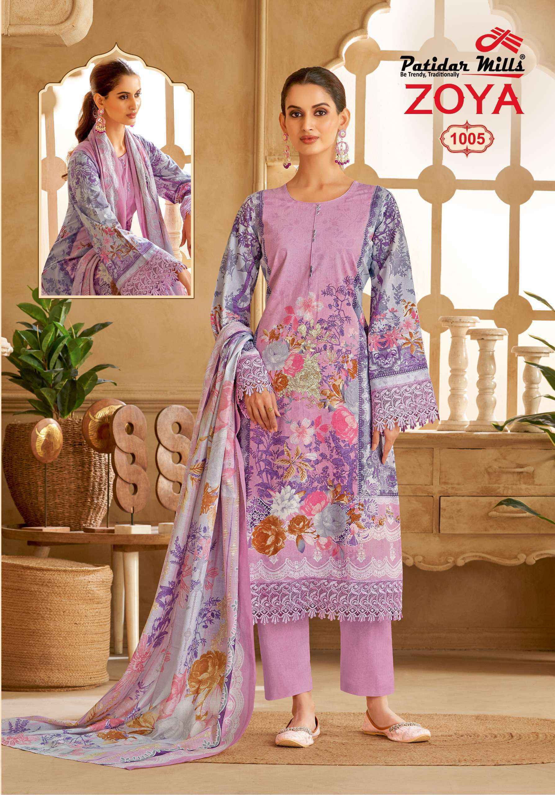 Patidar Mills Zoya Vol-1 Cotton Dress Material (8 pcs Catalogue)