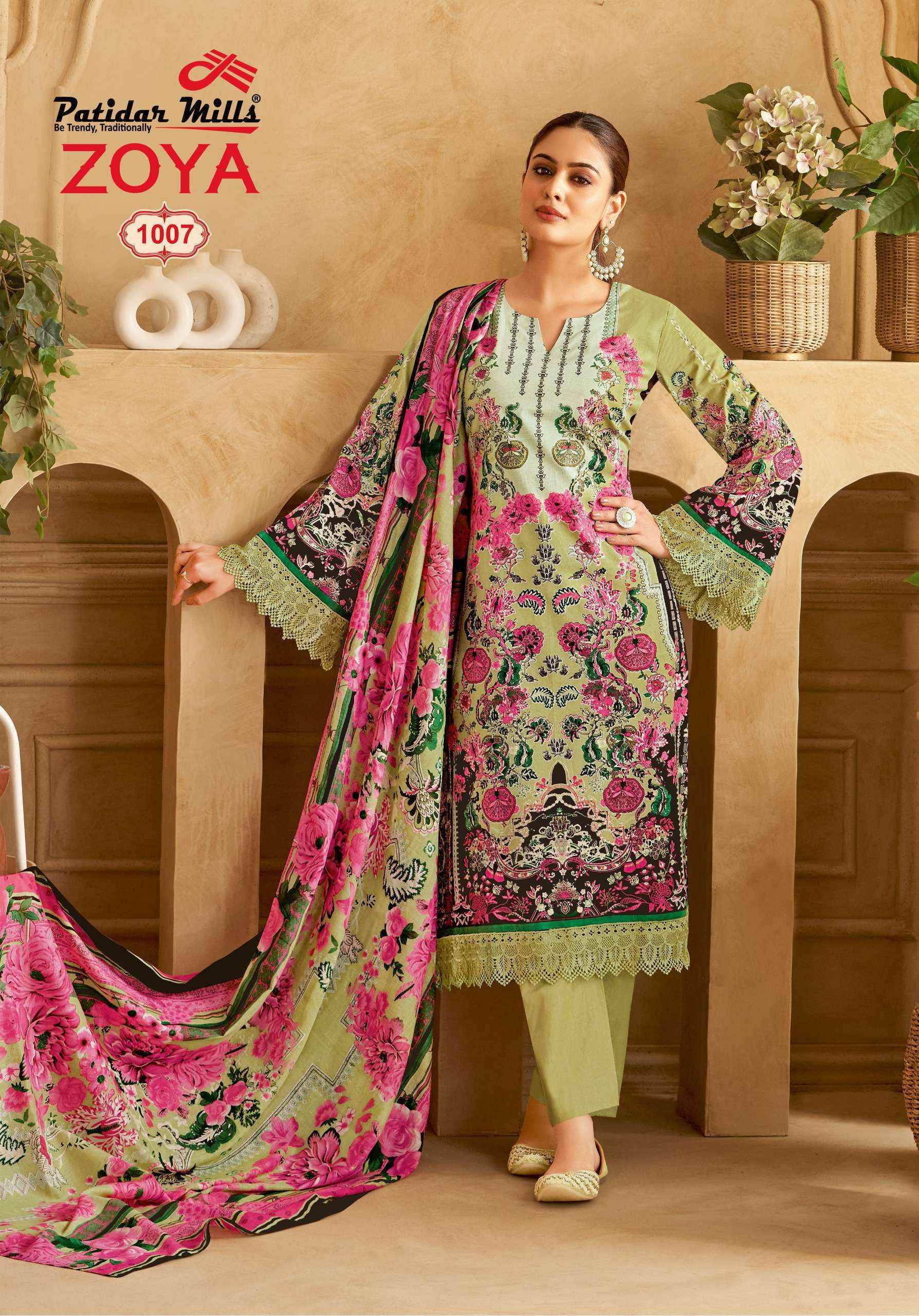 Patidar Mills Zoya Vol-1 Cotton Dress Material (8 pcs Catalogue)