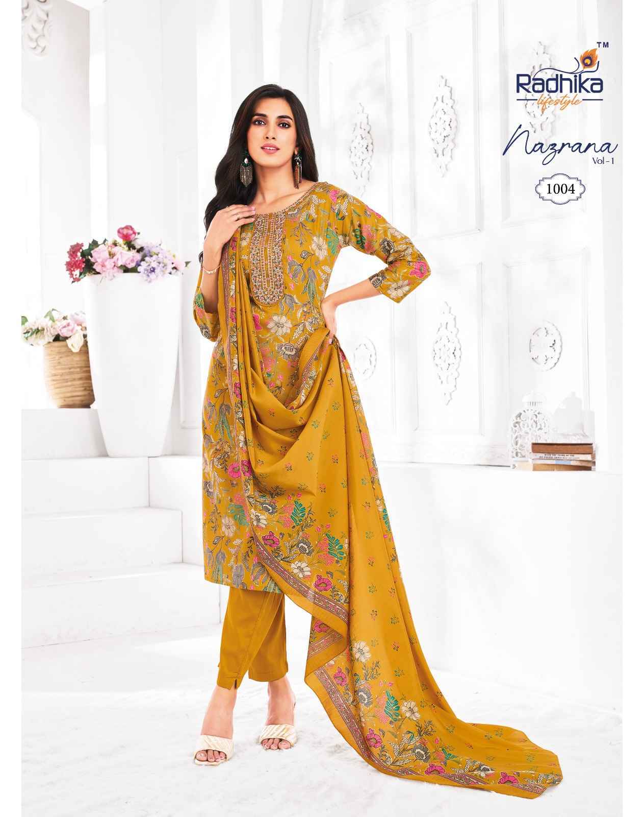 Radhika Lifestyle Nazrana Vol-1 Jam Satin Readymade Suit  (6 pcs Catalogue)