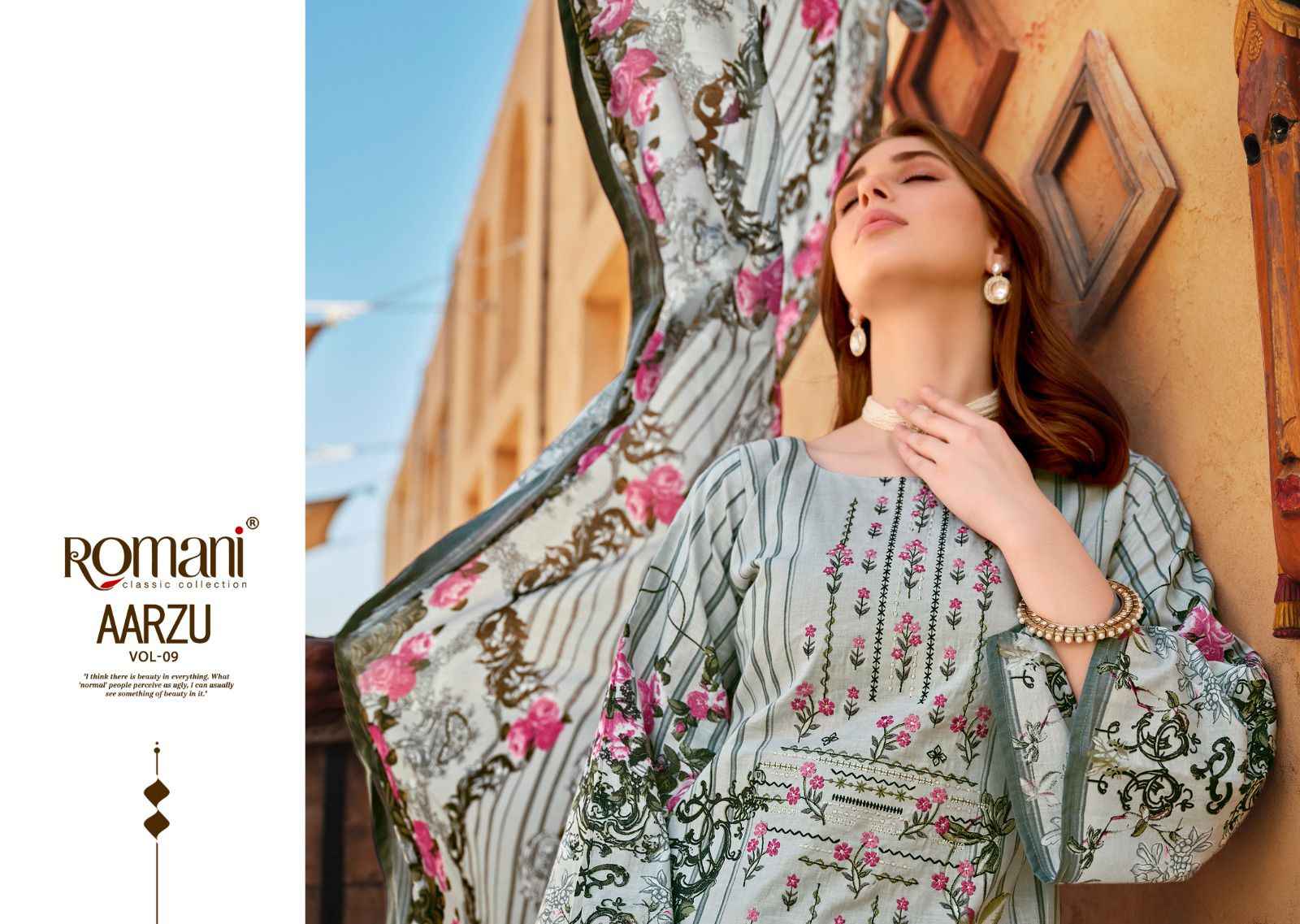 Romani Aarzu Vol-9 Cotton Dress Material (8 pcs Catalogue)