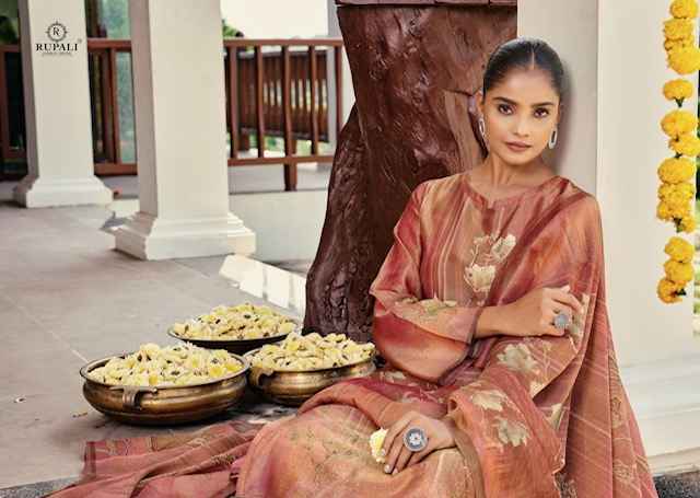 Rupali Fashion Amrita Simmer Tissue Dress Material (4 pcs Catalogue)