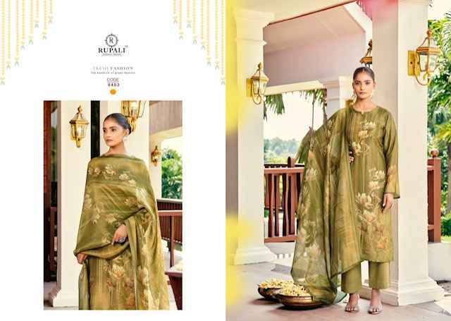 Rupali Fashion Amrita Simmer Tissue Dress Material (4 pcs Catalogue)