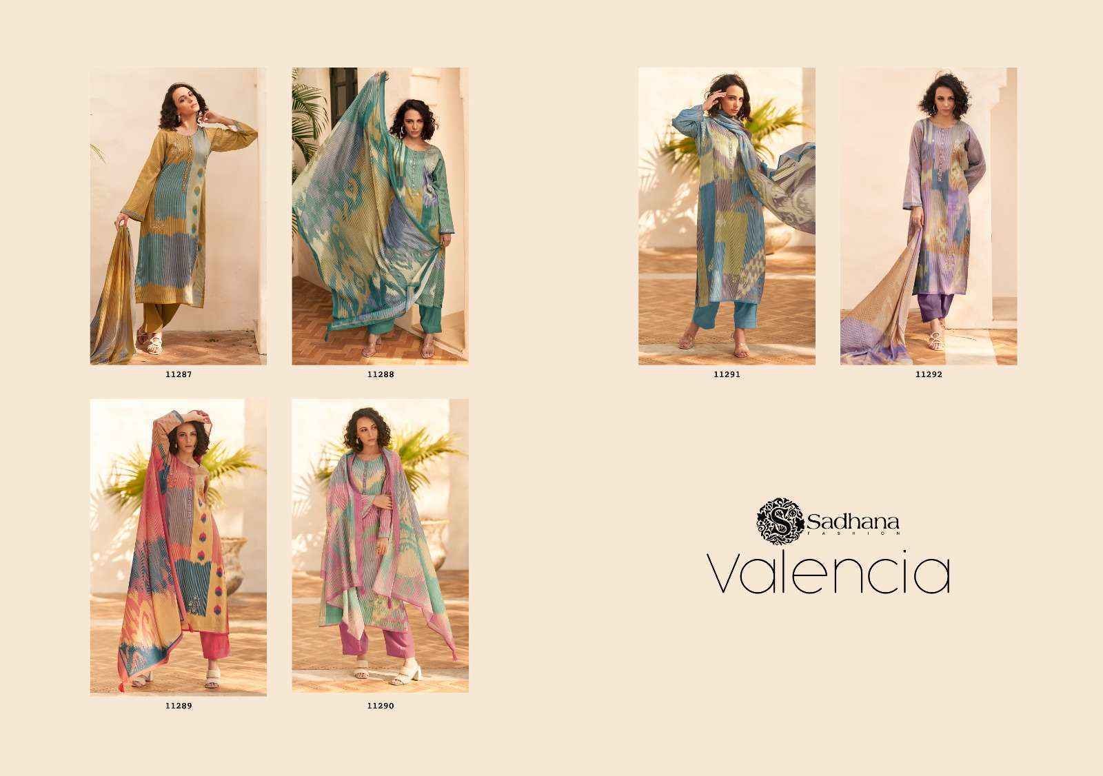 Sadhna Fashion Valencia Jam Cotton Dress Maerial (6 pcs Catalogue)