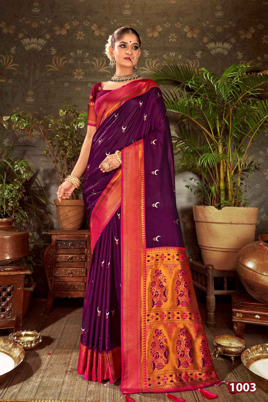 Saroj Jhumka Chand Swarovski Silk Rich Pallu Saree (8 pcs Catalogue)