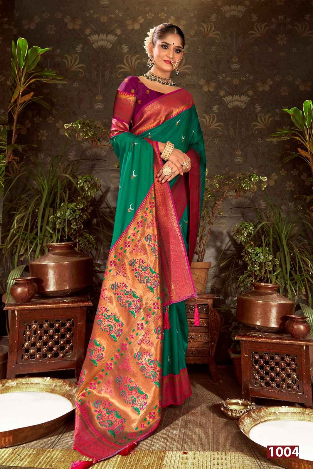 Saroj Jhumka Chand Swarovski Silk Rich Pallu Saree (8 pcs Catalogue)