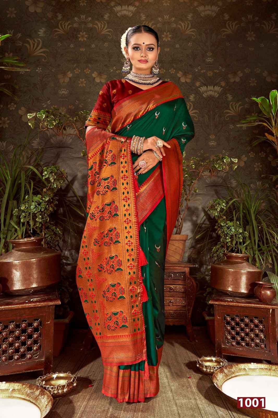 Saroj Jhumka Chand Swarovski Silk Rich Pallu Saree (8 pcs Catalogue)