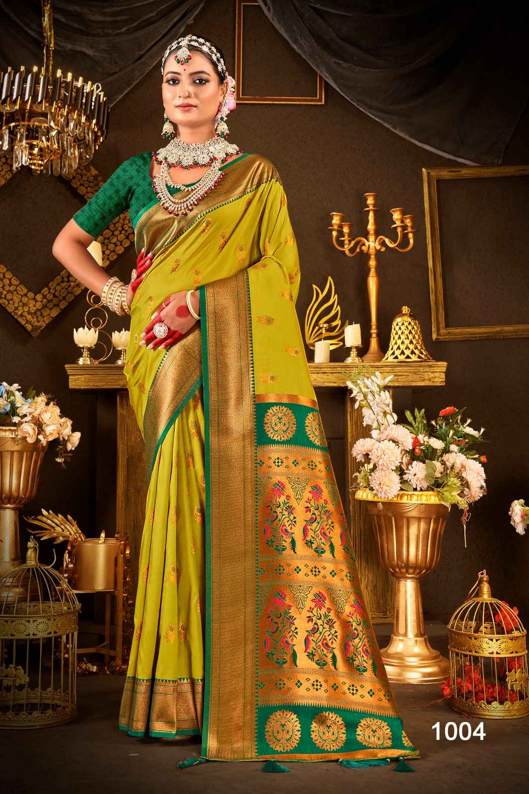 Saroj Nath Paithani Swarovski Silk Rich Pallu Saree (8 pcs Catalogue)