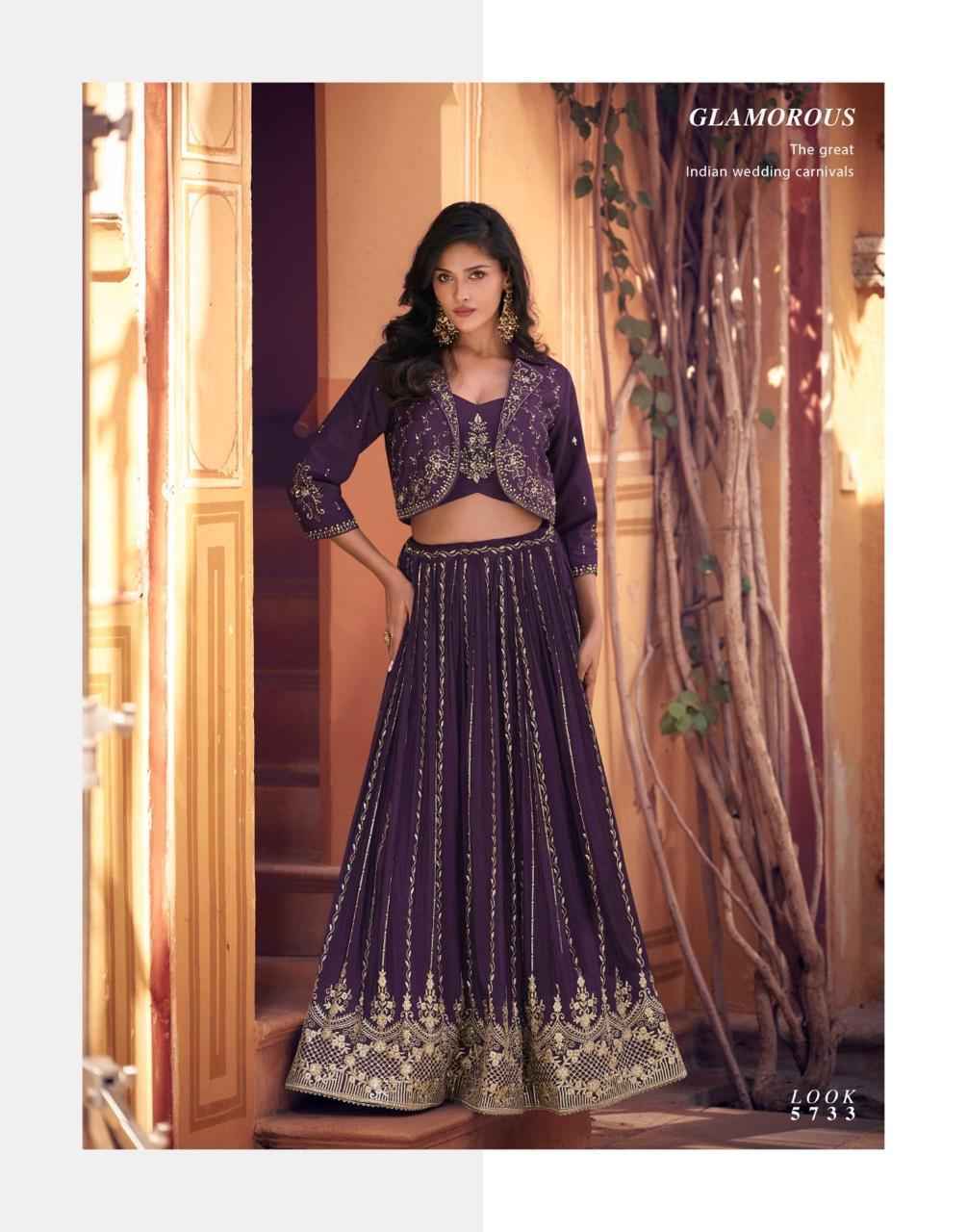 Sayuri Designer Indira Readymade Chinon Silk Dress (3 pcs Catalogue)