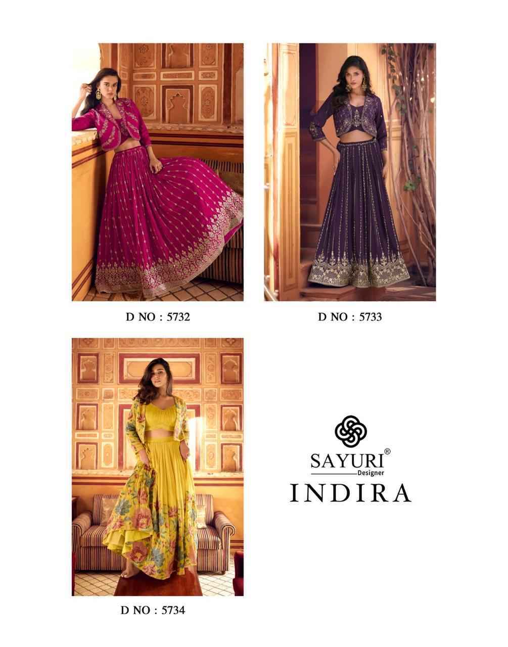 Sayuri Designer Indira Readymade Chinon Silk Dress (3 pcs Catalogue)