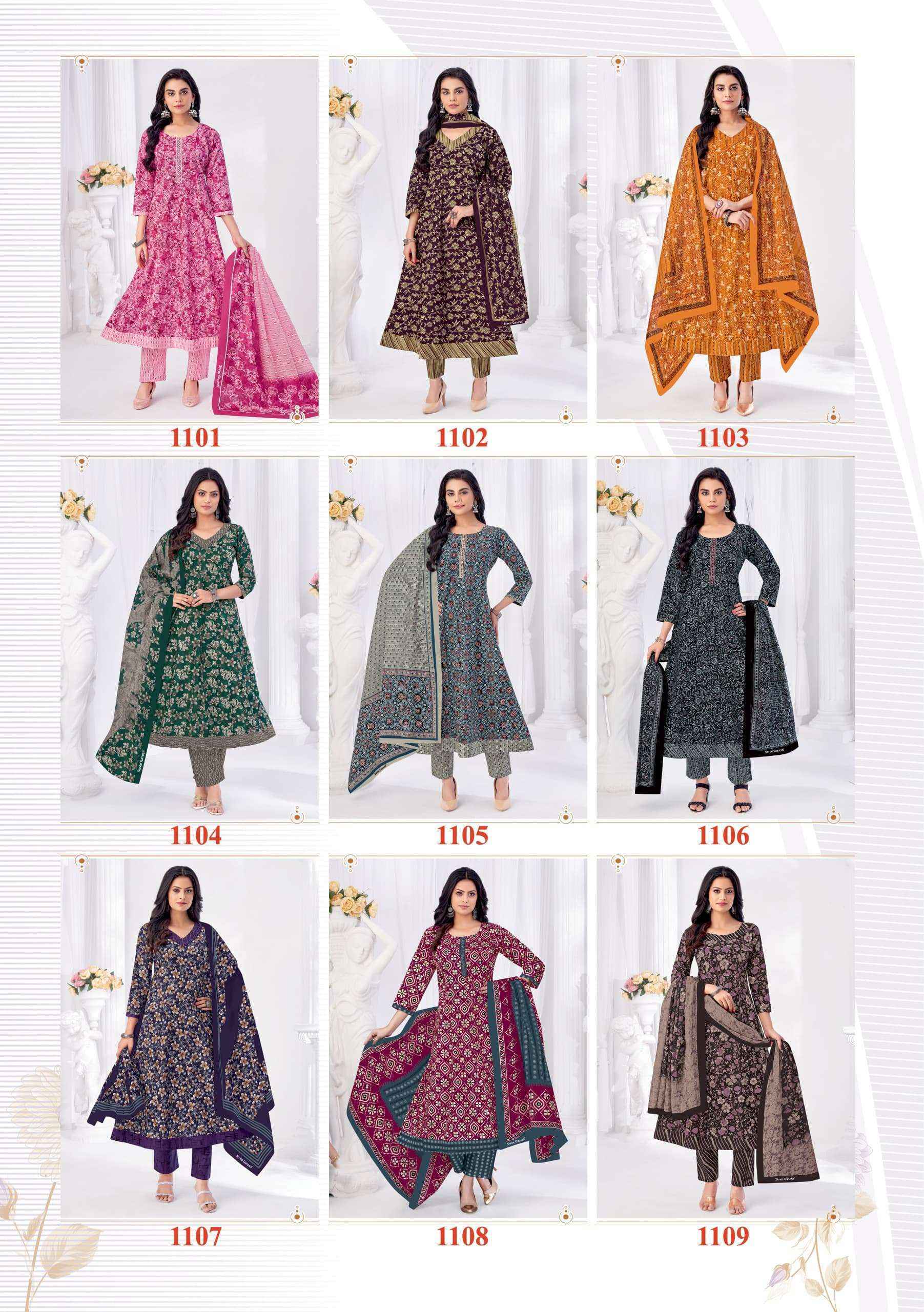 Shree Ganesh Zeenat Vol-1 Cotton Readymade Suit (9 pcs Catalogue)