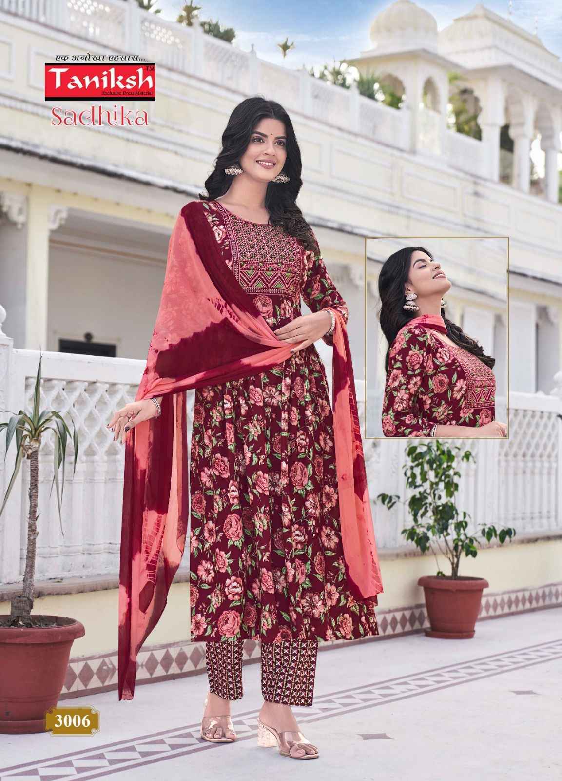 Taniksh Sadhika Vol-3 Rayon Readymade Suit (8 pcs Catalogue)