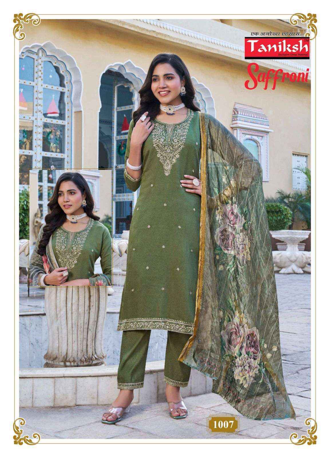 Taniksh Saffroni Vol-1 Silk Readymade Suit (8 pcs Catalogue)
