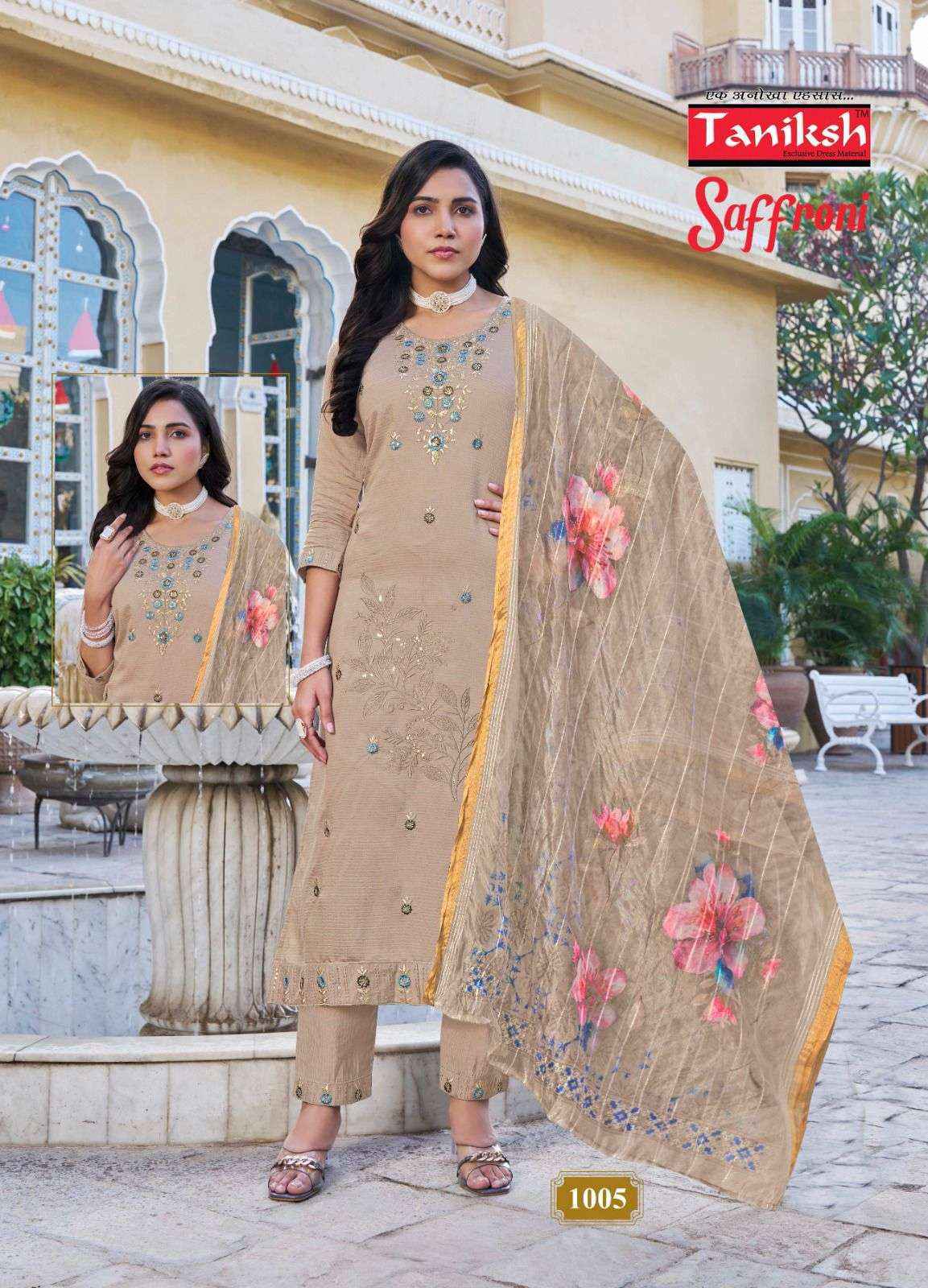 Taniksh Saffroni Vol-1 Silk Readymade Suit (8 pcs Catalogue)