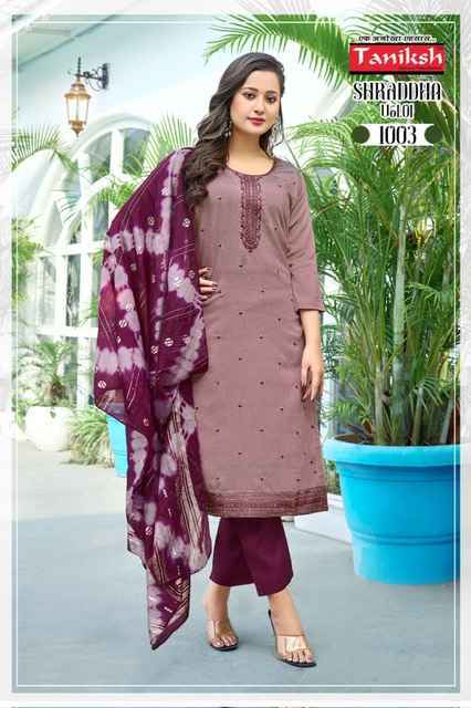 Taniksh Shraddha Vol-1 Vichitra Readymade Suit (8 pcs Catalogue)
