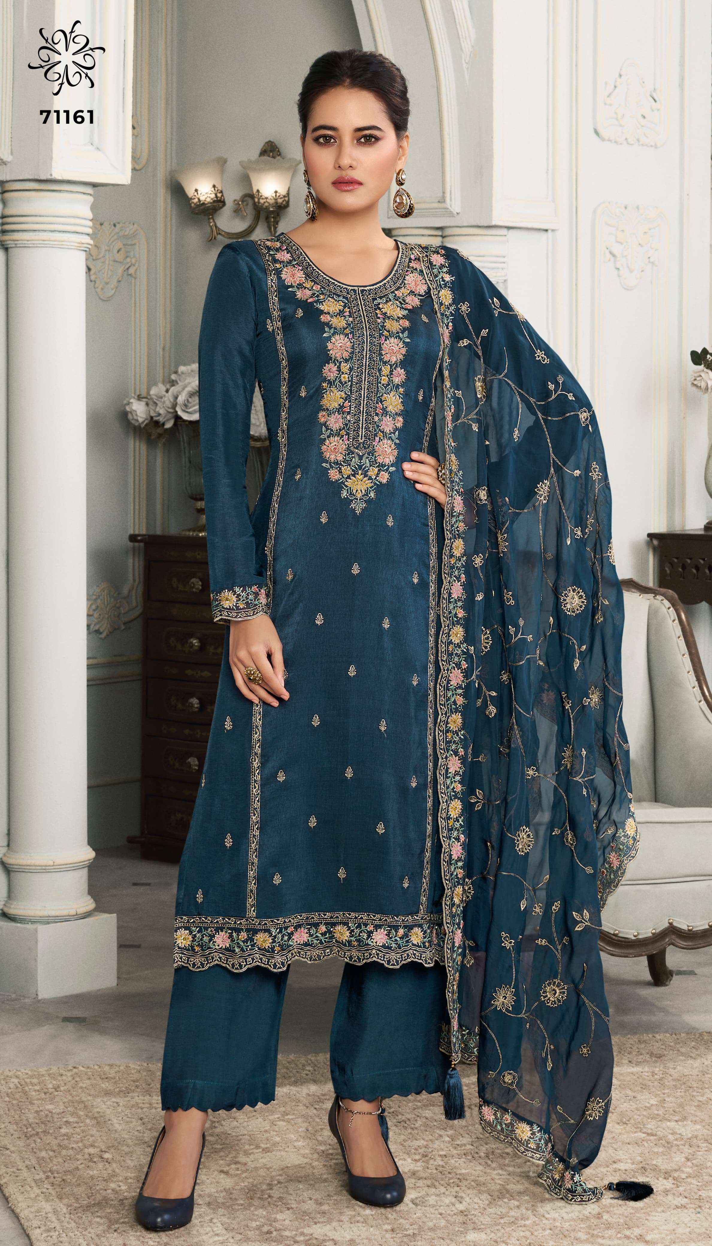 Vinay Fashion Kuleesh Multy Silk Dress Material (4 pcs Catalogue)