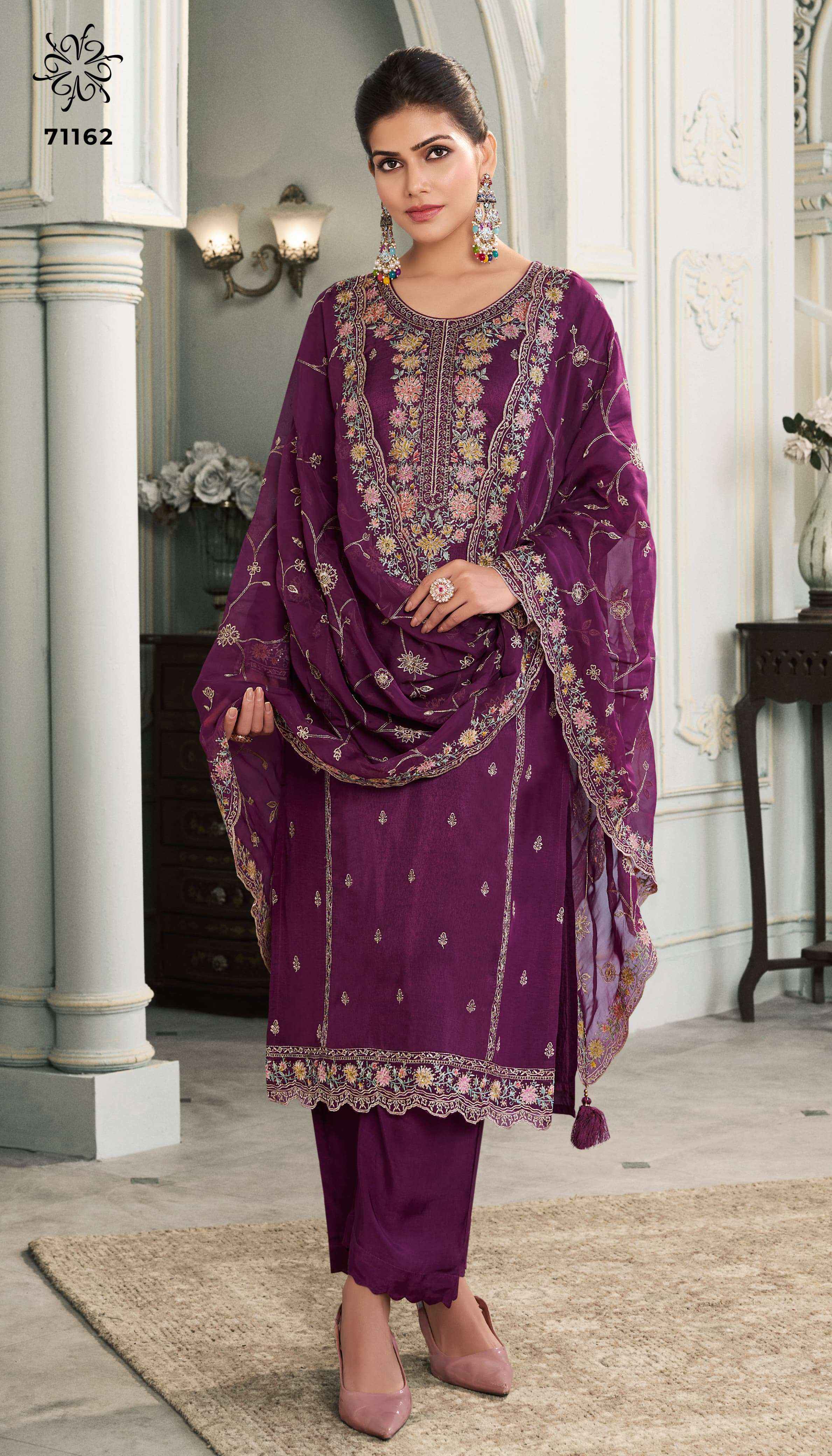 Vinay Fashion Kuleesh Multy Silk Dress Material (4 pcs Catalogue)