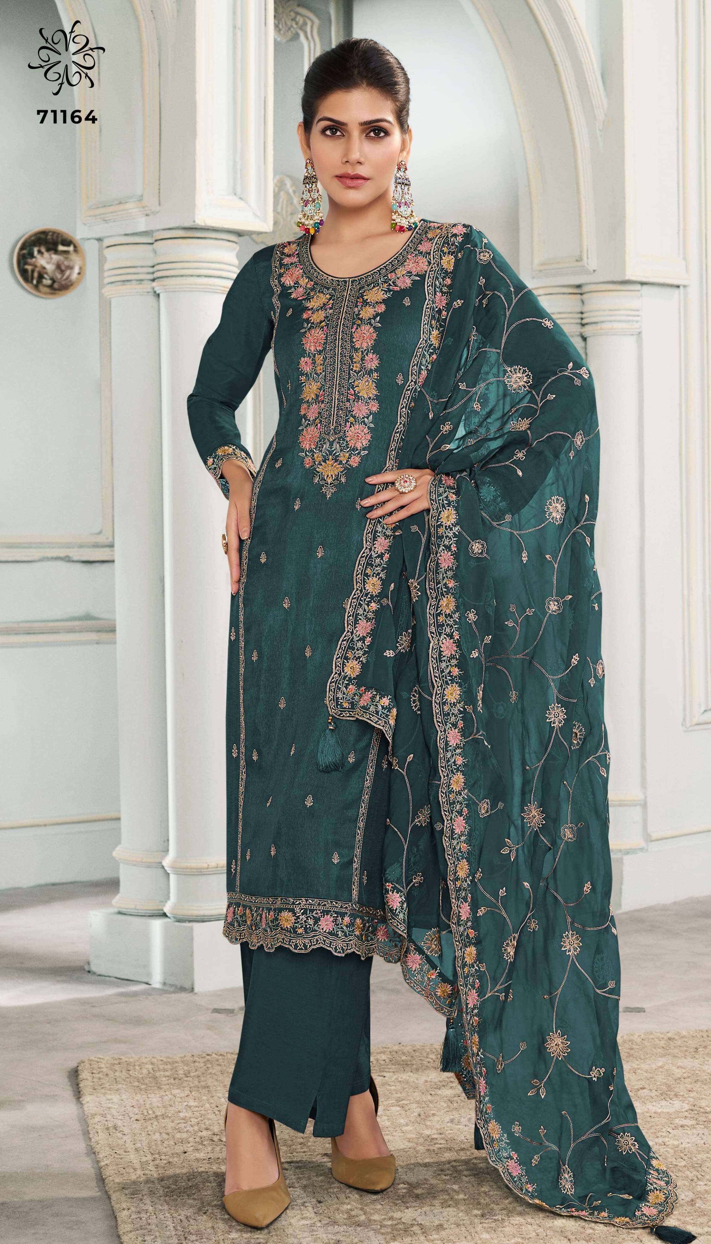 Vinay Fashion Kuleesh Multy Silk Dress Material (4 pcs Catalogue)