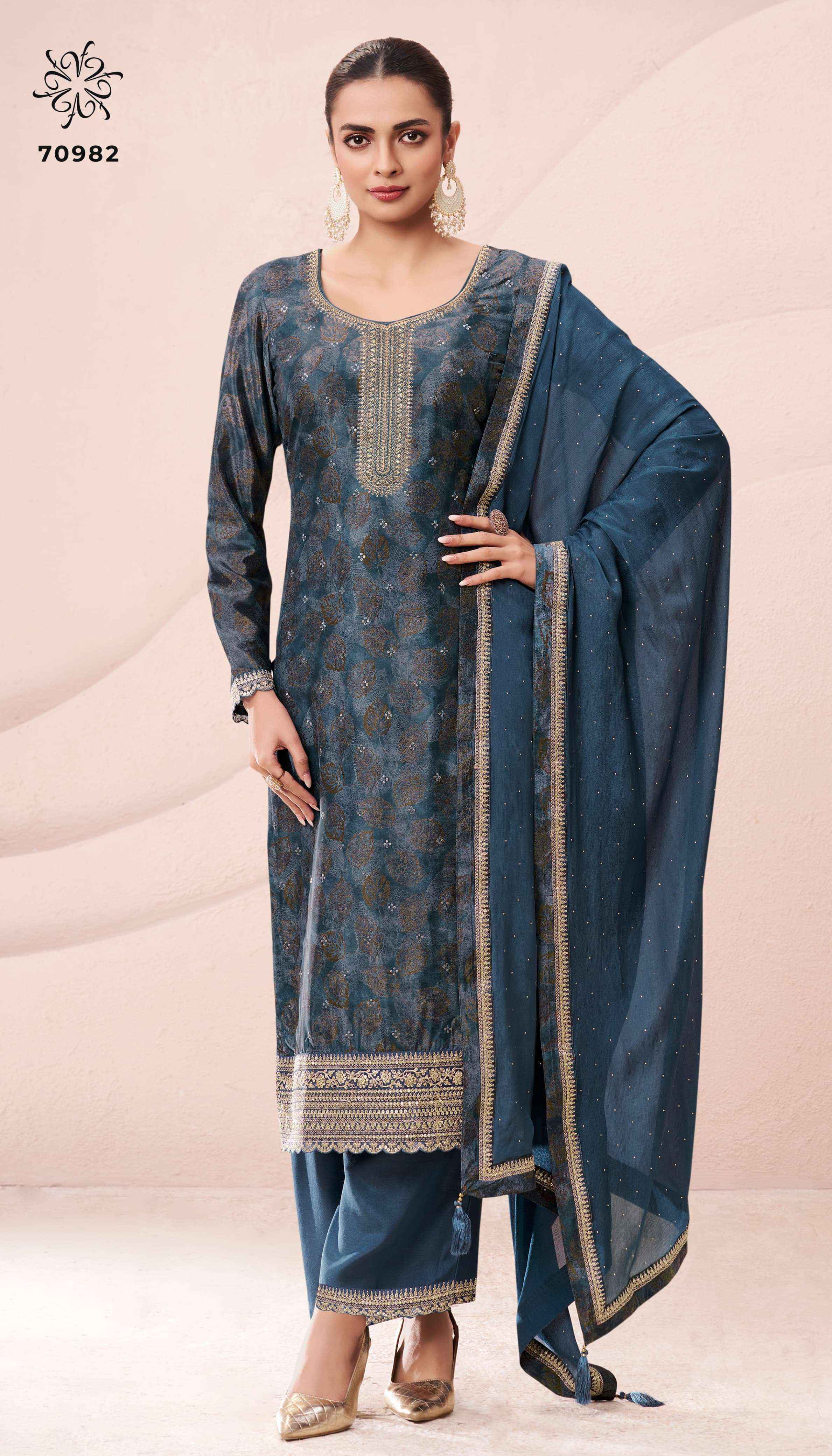 Vinay Kuleesh Pahal Vol-2 Chinon Dress Material (4 pcs Catalogue)