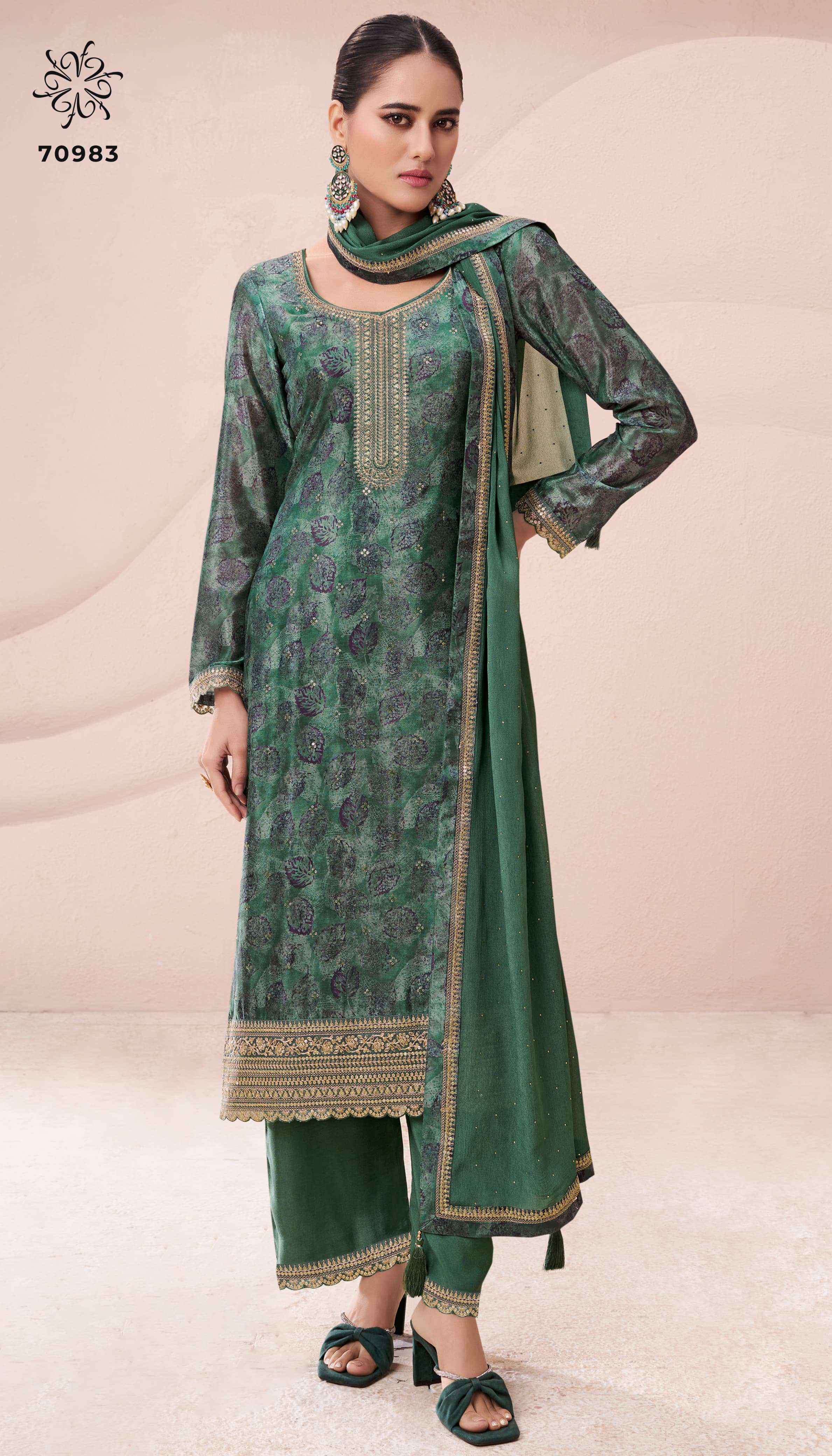 Vinay Kuleesh Pahal Vol-2 Chinon Dress Material (4 pcs Catalogue)