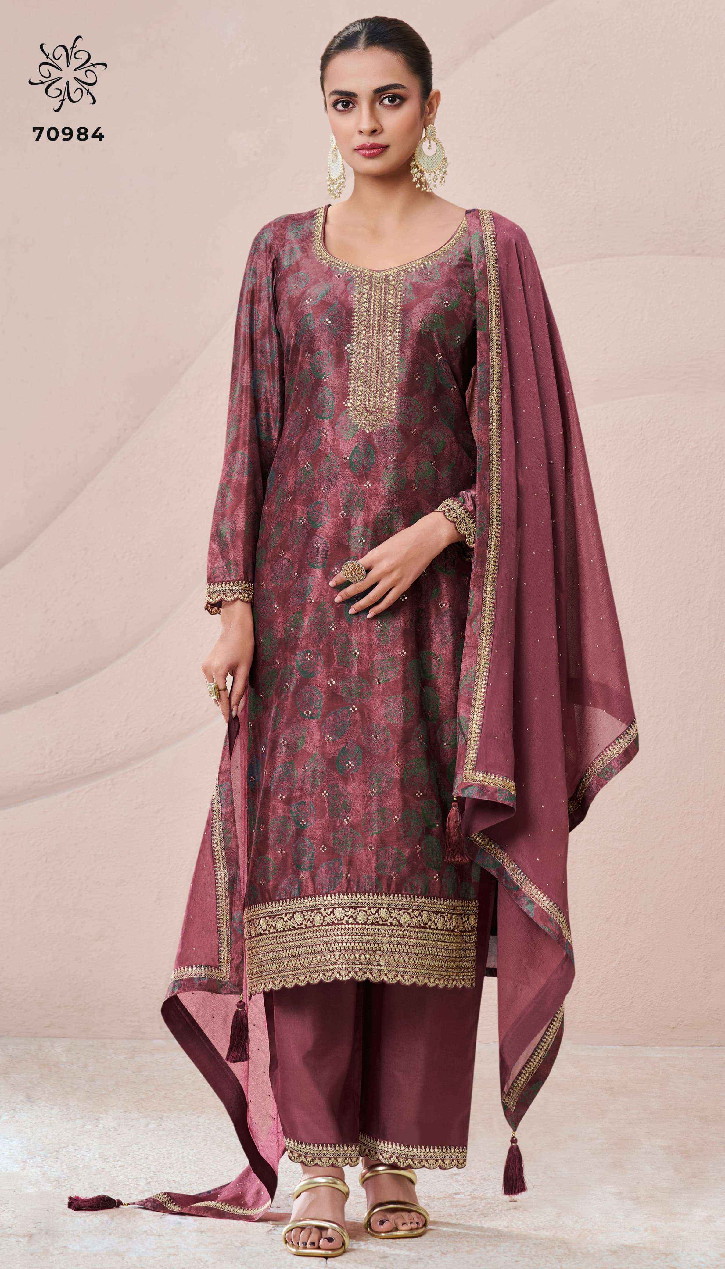 Vinay Kuleesh Pahal Vol-2 Chinon Dress Material (4 pcs Catalogue)