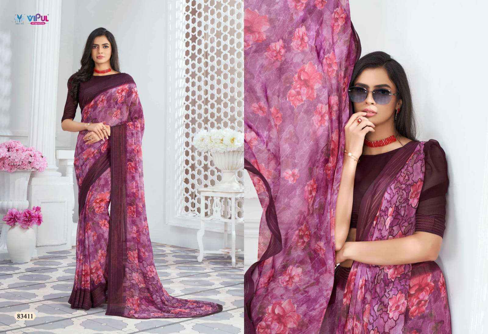 Vipul Falguni Vol-2 Georgette Saree (9 pcs Catalogue)
