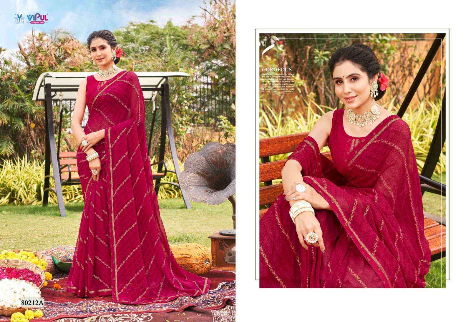 Vipul Sajeeli Georgette Saree (8 pcs Catalogue)