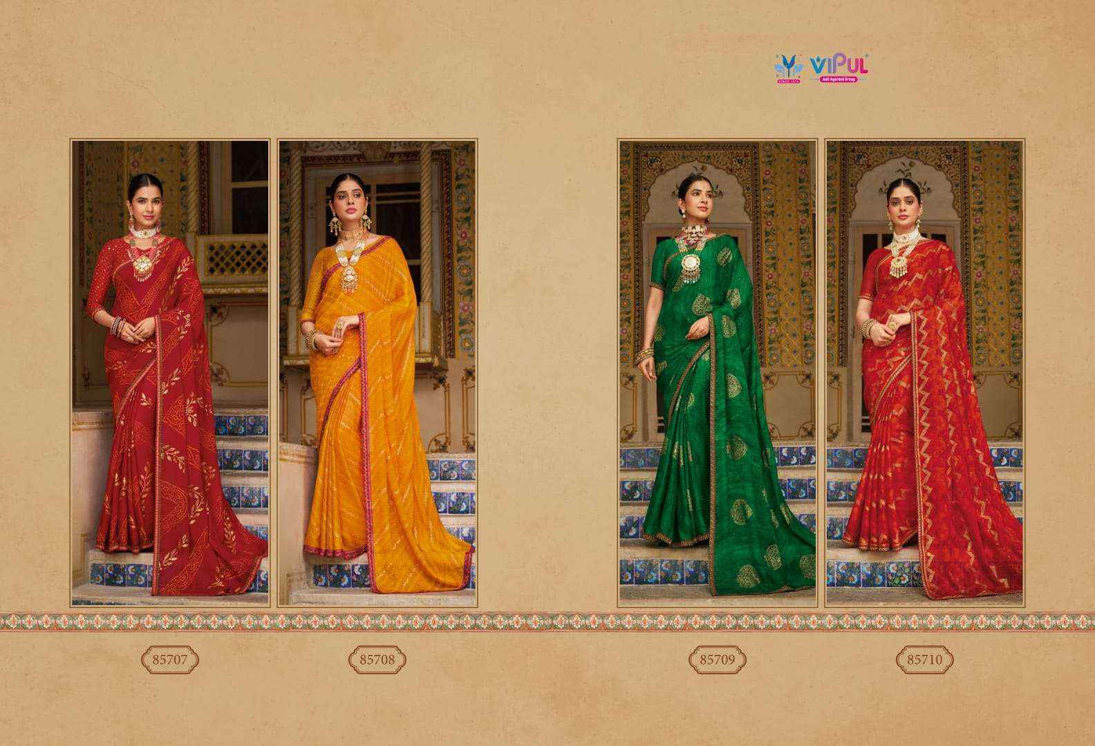 Vipul Sugandha Vol-3 Georgette Saree (4 pcs Catalogue)
