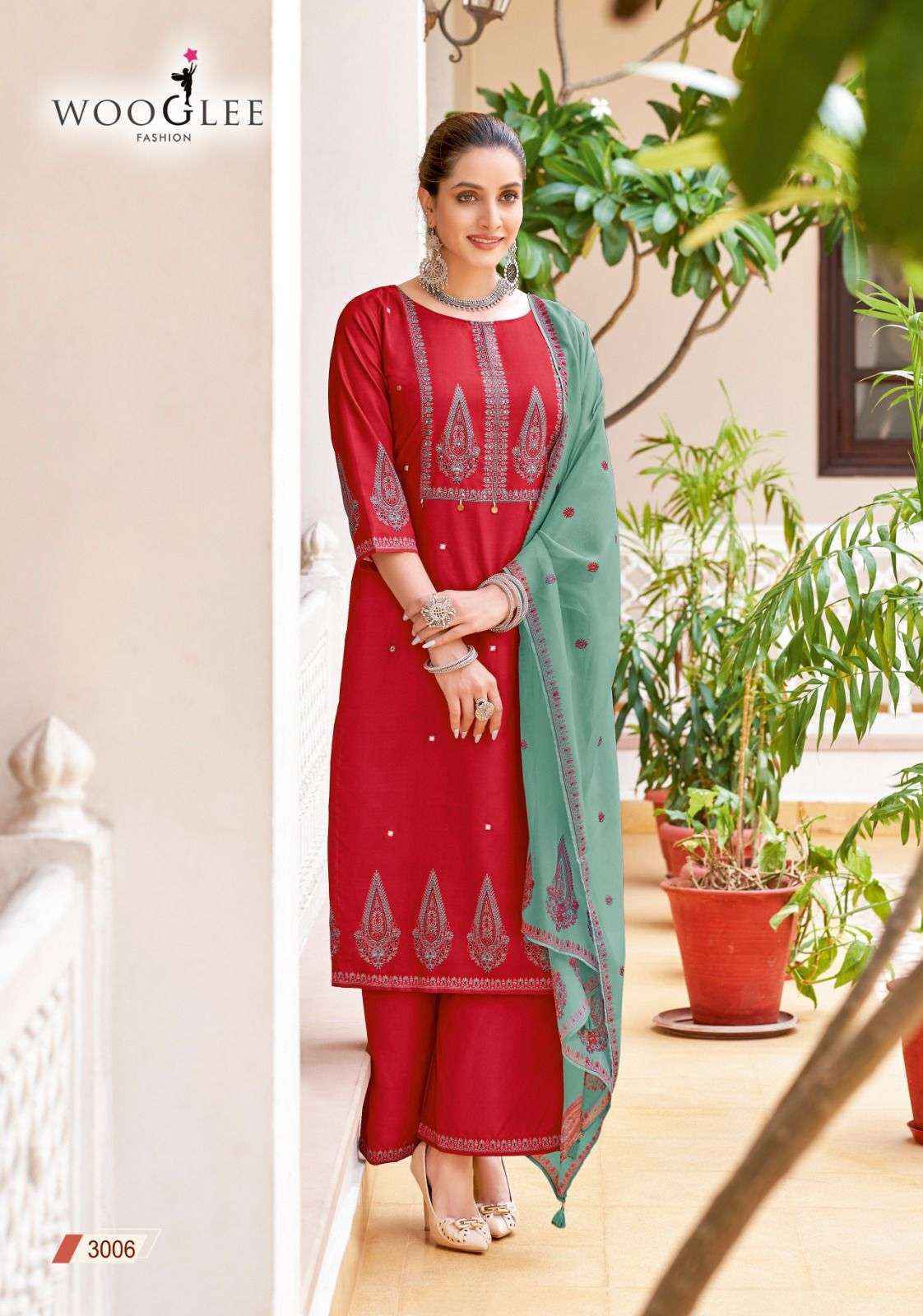 Wooglee Swaraj Viscouse Readymade Suit (6 pcs Catalogue)