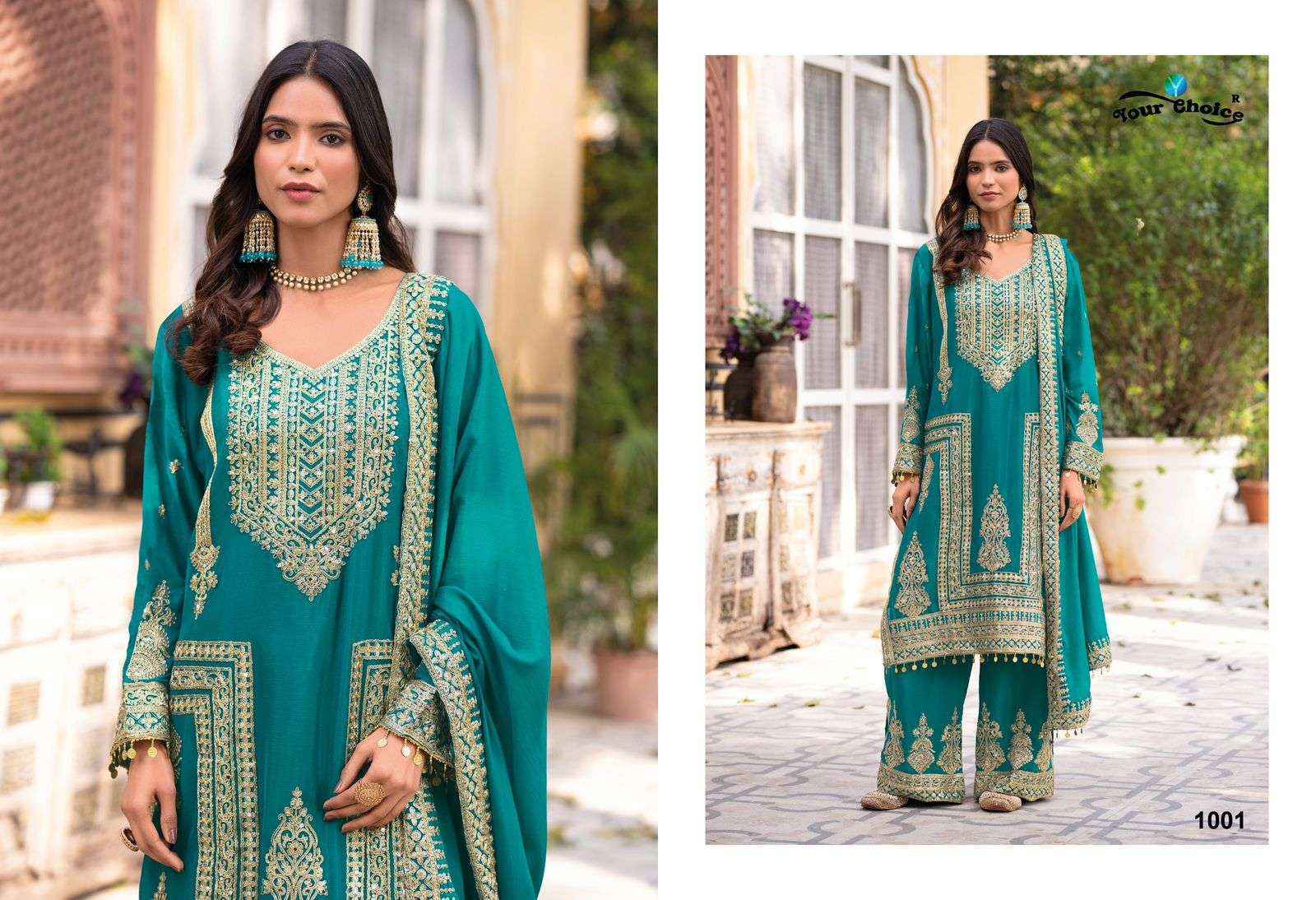 Your Choice Icon Readymade Chinon Dress (4 pcs Catalogue)