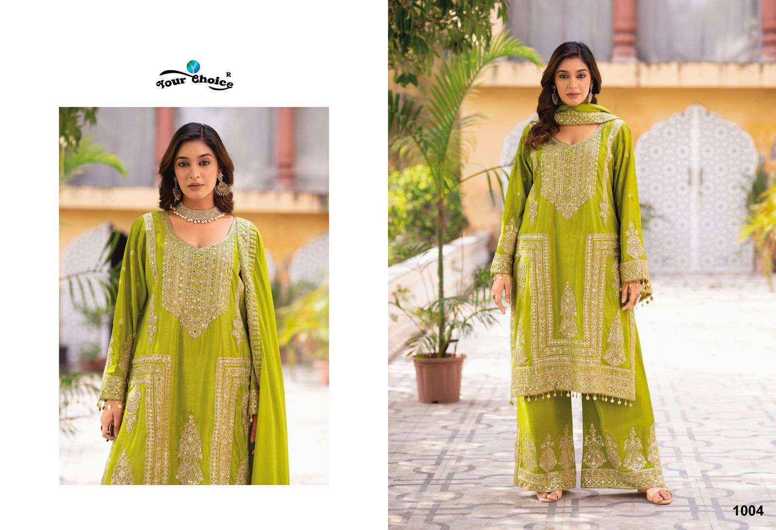 Your Choice Icon Readymade Chinon Dress (4 pcs Catalogue)