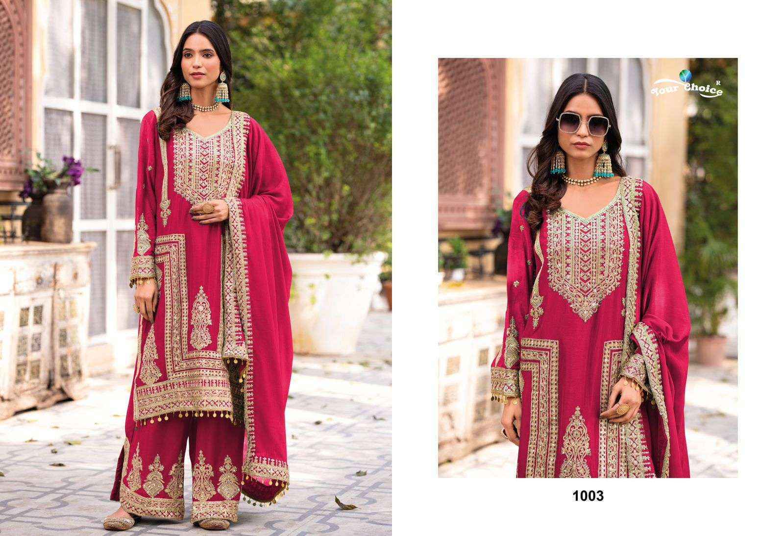 Your Choice Icon Readymade Chinon Dress (4 pcs Catalogue)