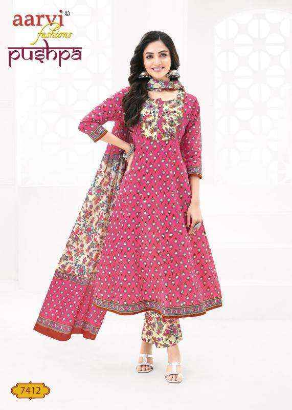 Aarvi Fashion Pushpa Vol-1 Anarkal Cotton Readymade Dress (8 pcs Catalogue)