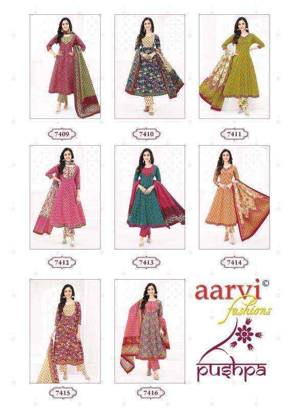 Aarvi Fashion Pushpa Vol-1 Anarkal Cotton Readymade Dress (8 pcs Catalogue)