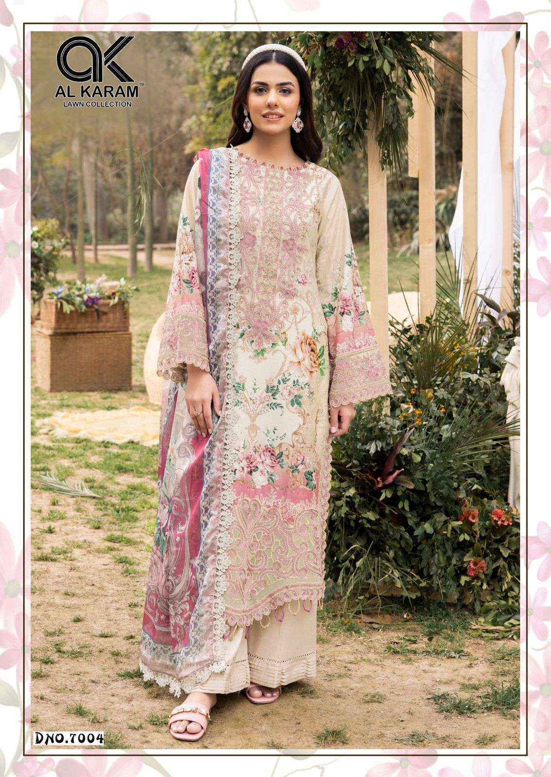 Al-Karam Queens Court Vol-7 Cambric Cotton Dress Material (6 pcs Catalogue)
