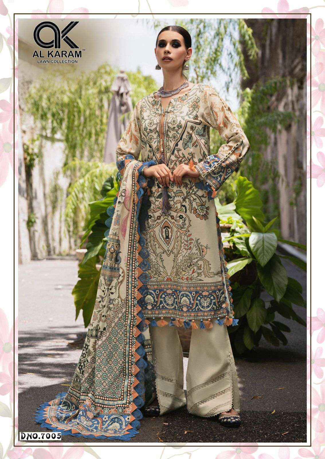 Al-Karam Queens Court Vol-7 Cambric Cotton Dress Material (6 pcs Catalogue)
