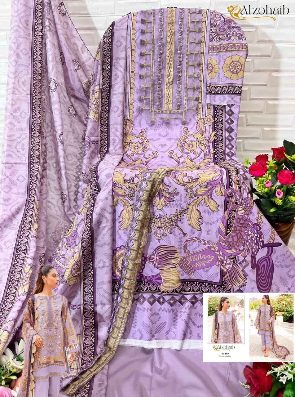 Alzohaib Queens Court Vol-3 Cotton Dress Material (5 pcs Catalogue)
