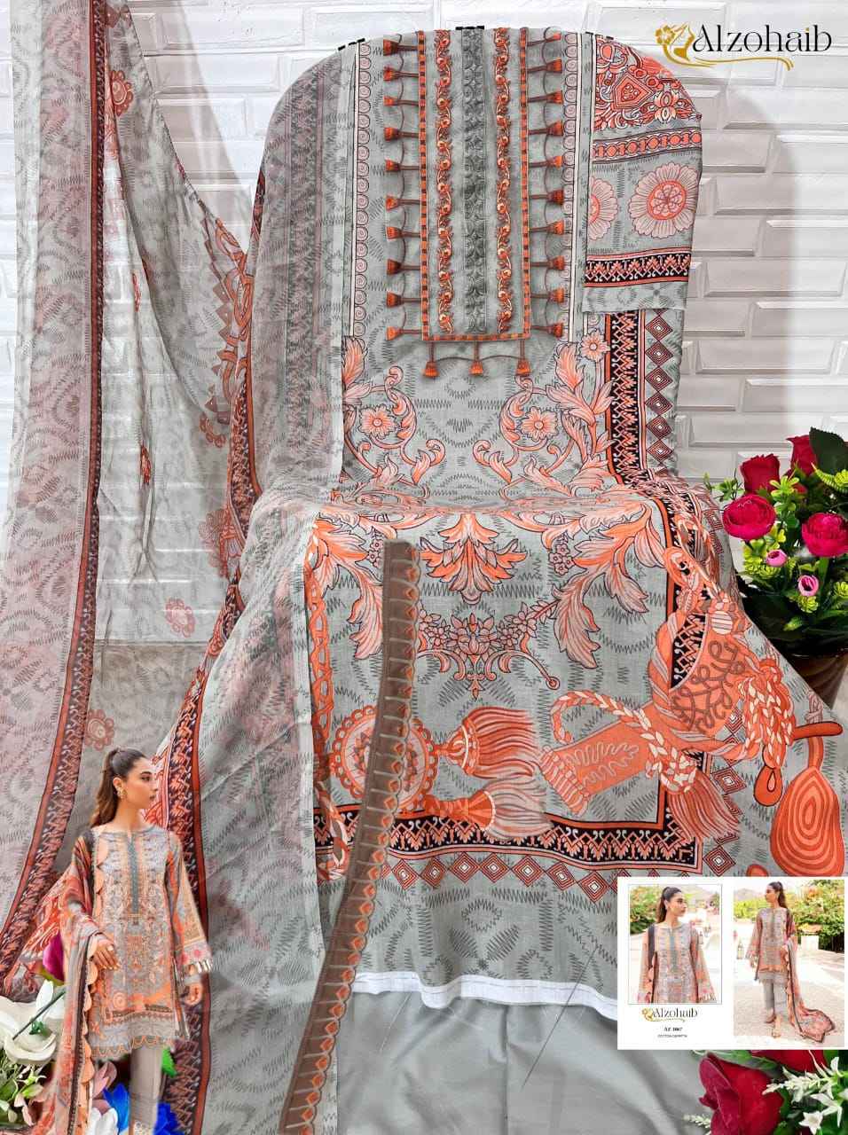 Alzohaib Queens Court Vol-3 Cotton Dress Material (5 pcs Catalogue)
