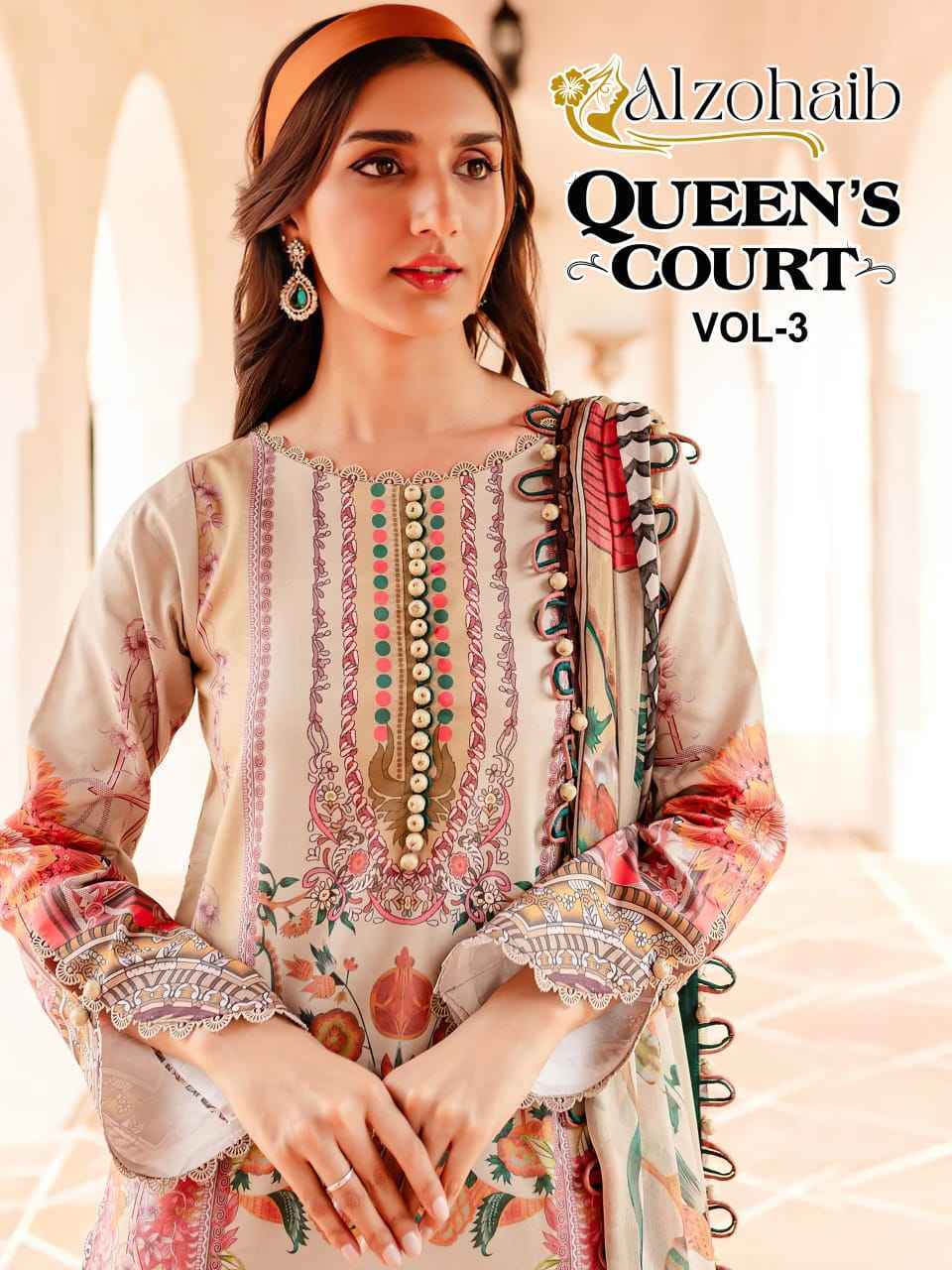 Alzohaib Queens Court Vol-3 Cotton Dress Material (5 pcs Catalogue)