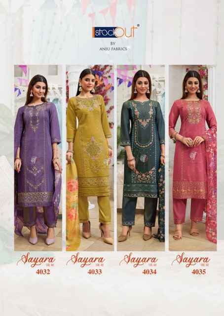 Anju Fabrics Sayara Vol-2 Shimmer Readymade Suit (5 pcs Catalogue)