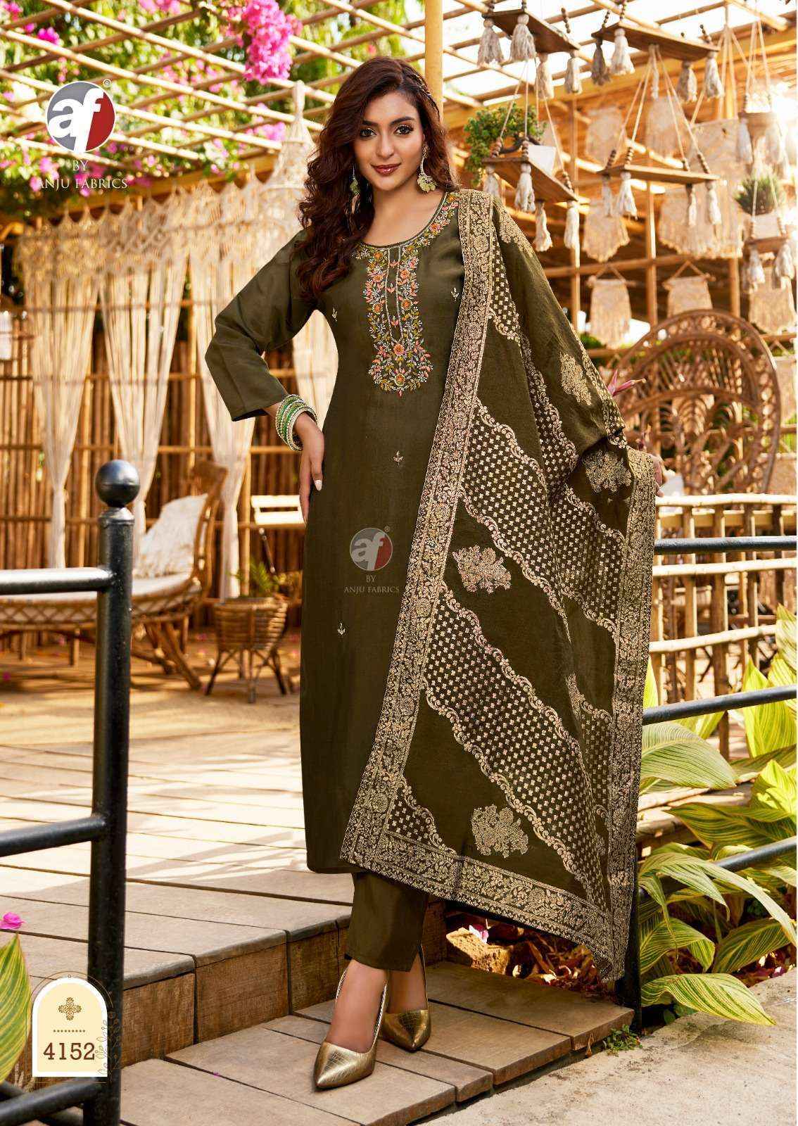 Anju Fabrics Vastra Vol-5 Readymade Silk Dress (6 pcs Catalogue)