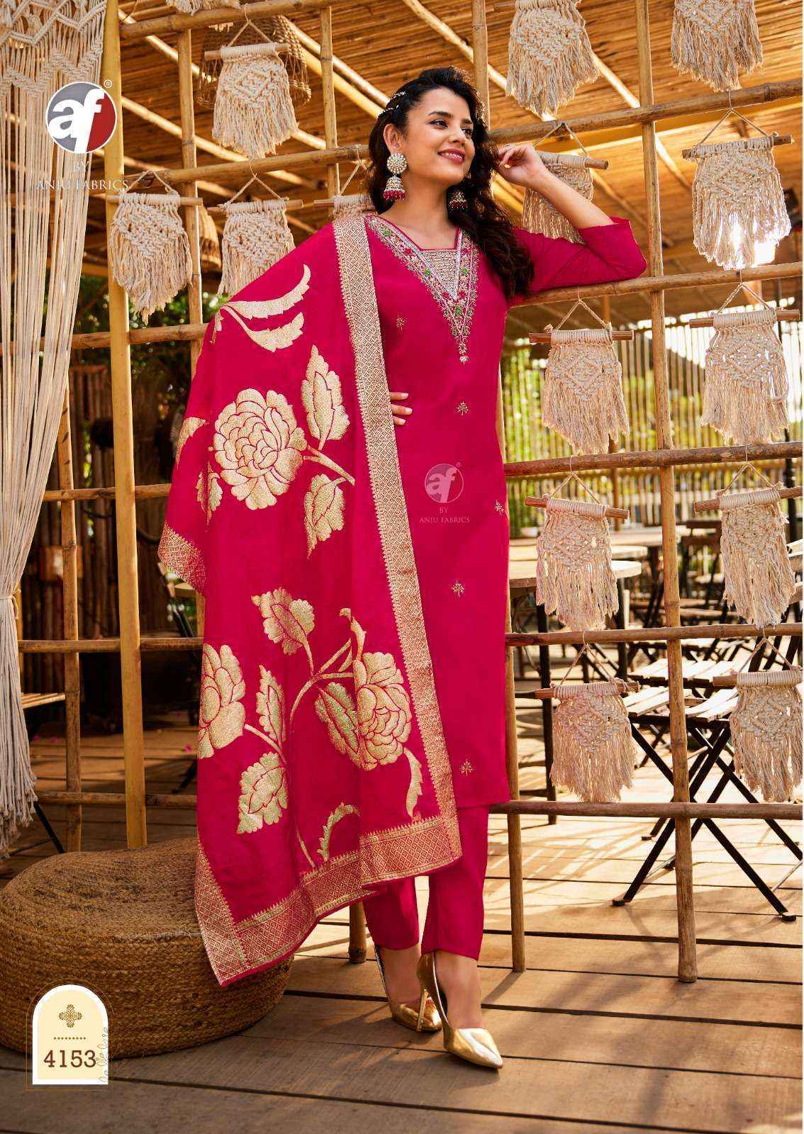 Anju Fabrics Vastra Vol-5 Readymade Silk Dress (6 pcs Catalogue)