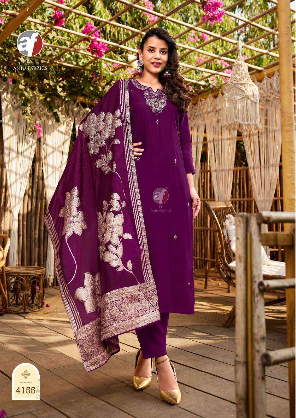 Anju Fabrics Vastra Vol-5 Readymade Silk Dress (6 pcs Catalogue)