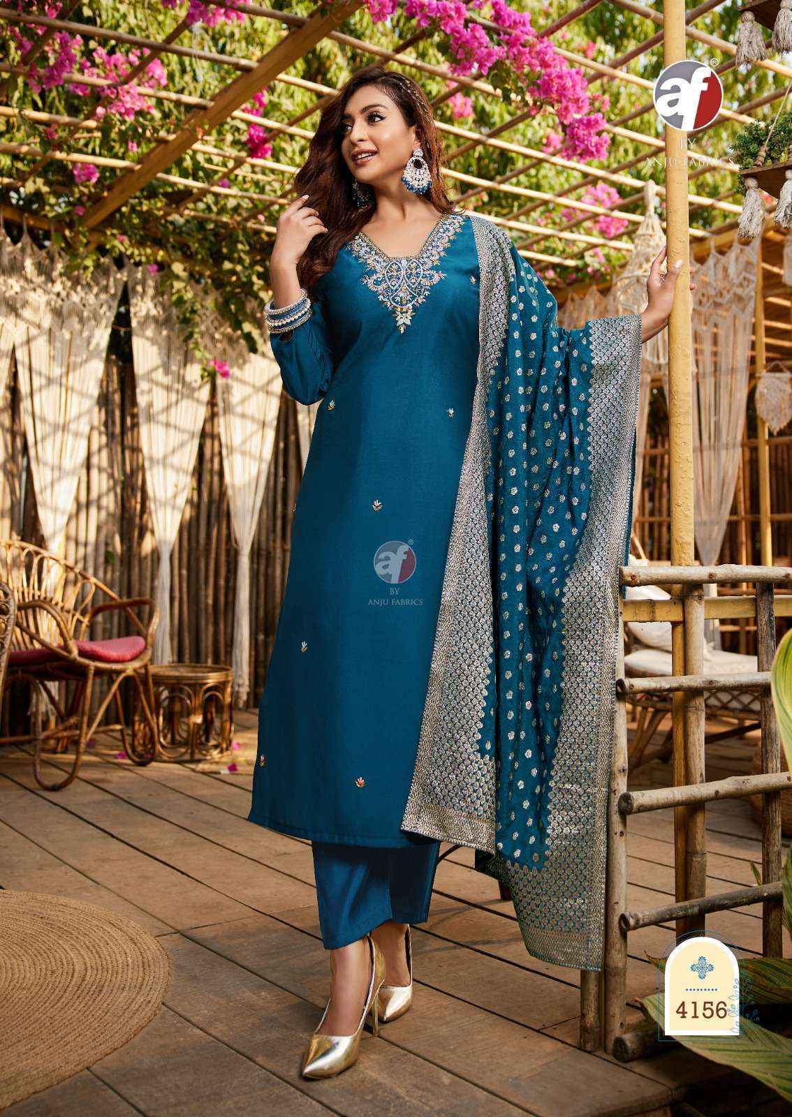 Anju Fabrics Vastra Vol-5 Readymade Silk Dress (6 pcs Catalogue)