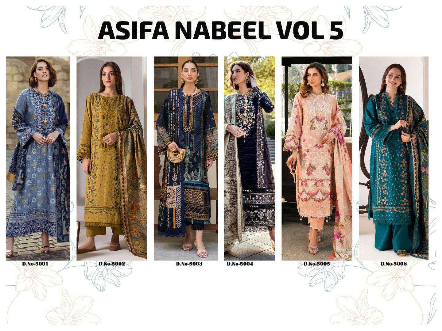 Asifa Nabeel Vol-5 Cotton Dress Material (6 pcs Catalogue)
