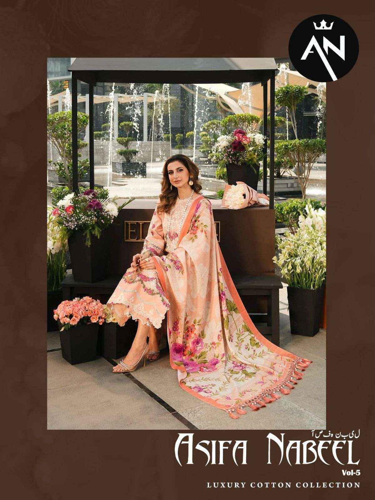 Asifa Nabeel Vol-5 Cotton Dress Material (6 pcs Catalogue)