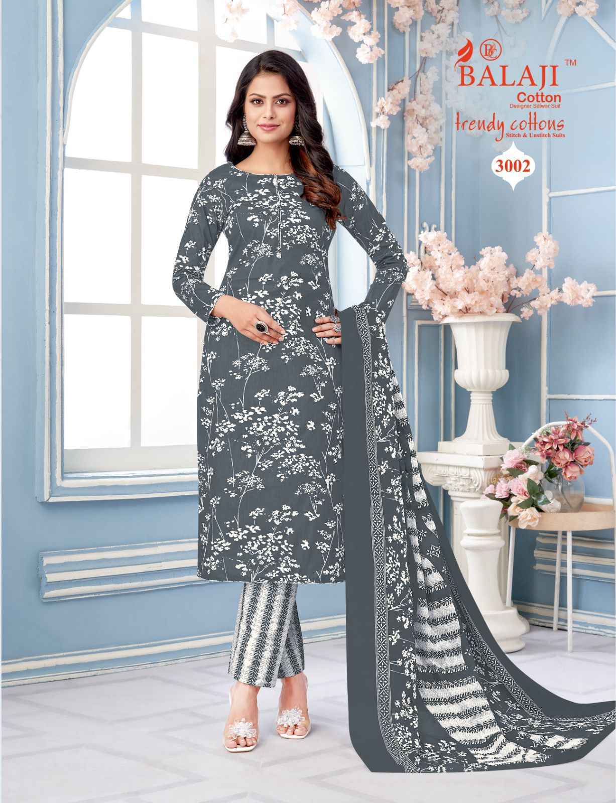 Balaji Trendy Cottons Vol -3 Cotton Dress Material (12 pcs Catalogue)