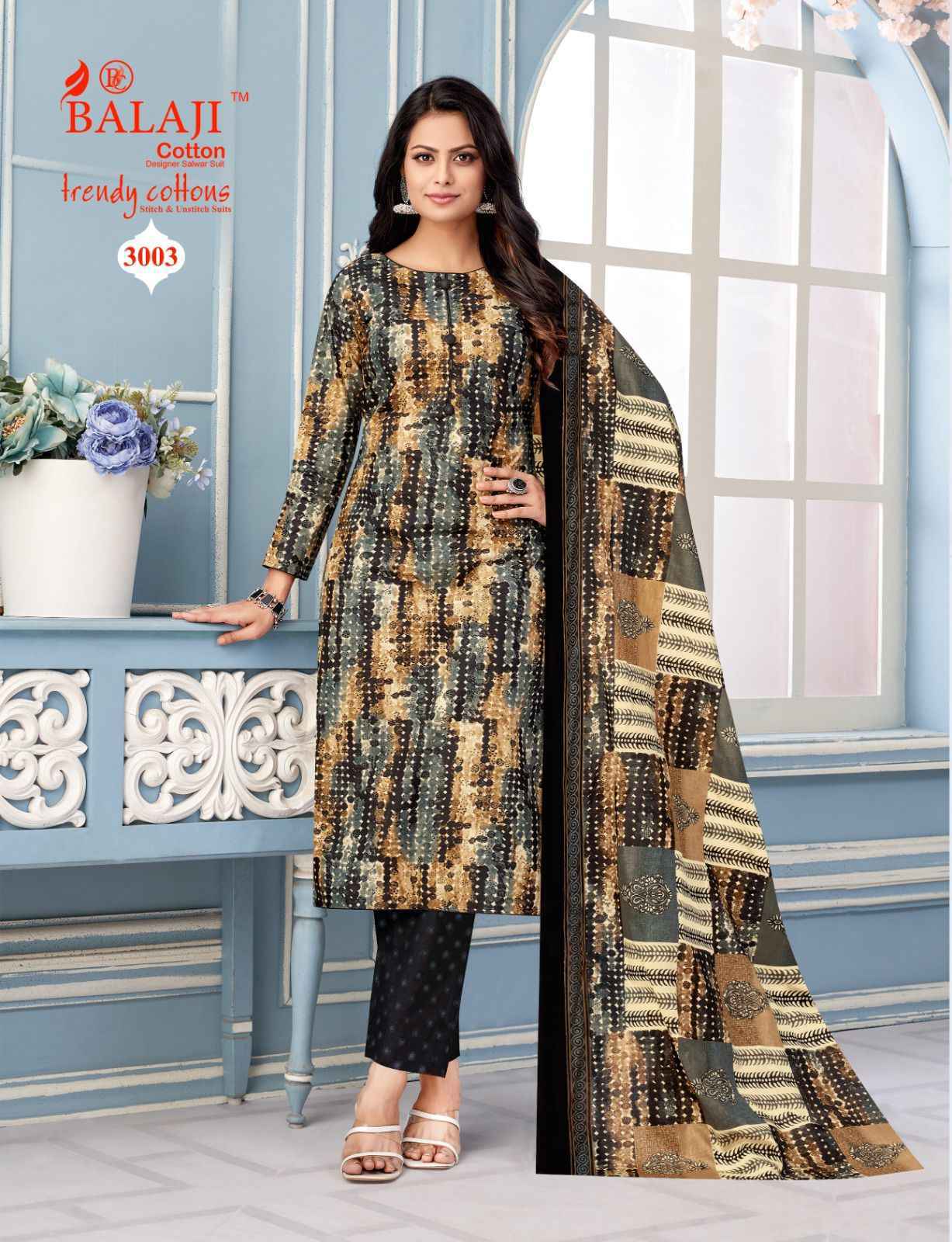 Balaji Trendy Cottons Vol -3 Cotton Dress Material (12 pcs Catalogue)