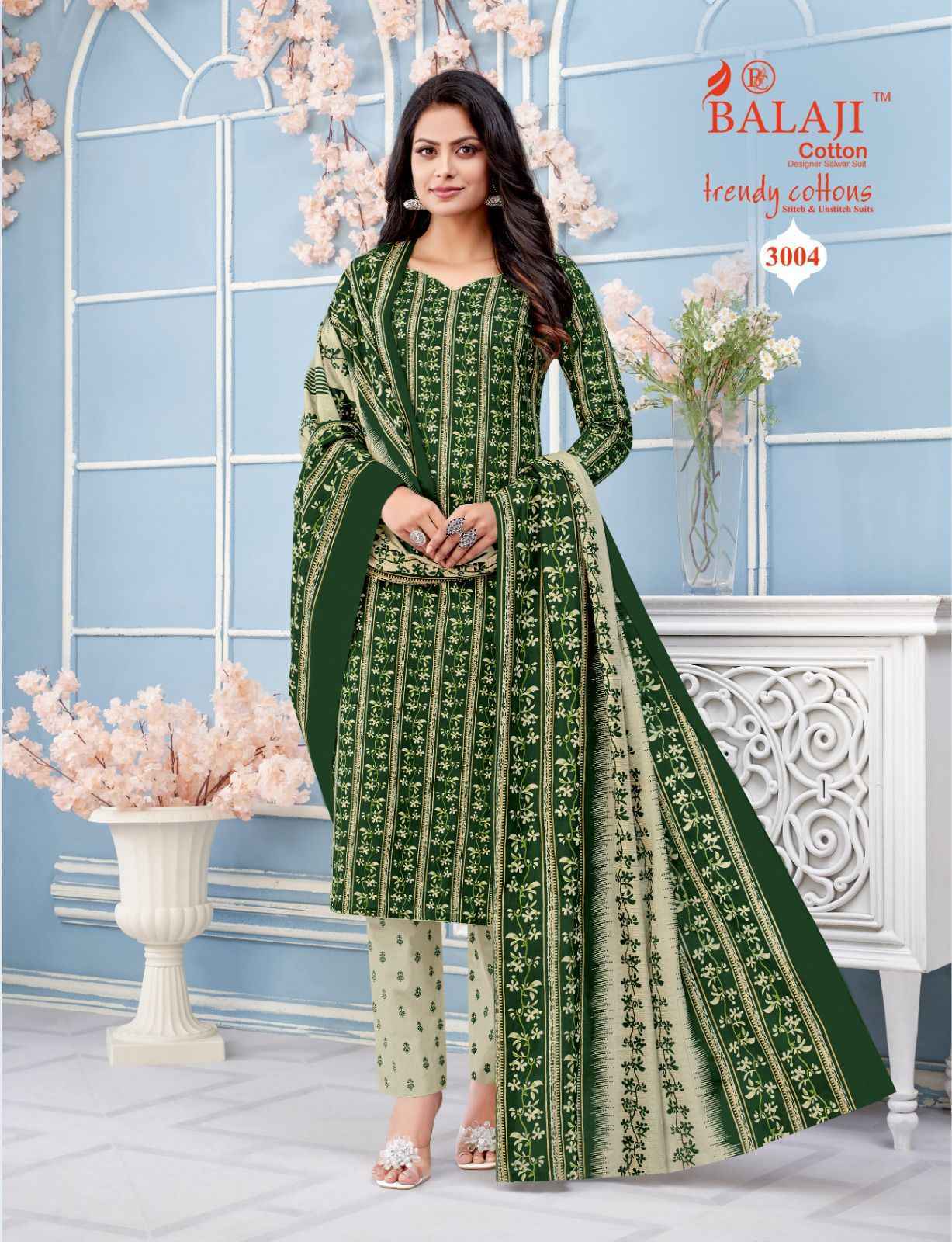 Balaji Trendy Cottons Vol -3 Cotton Dress Material (12 pcs Catalogue)