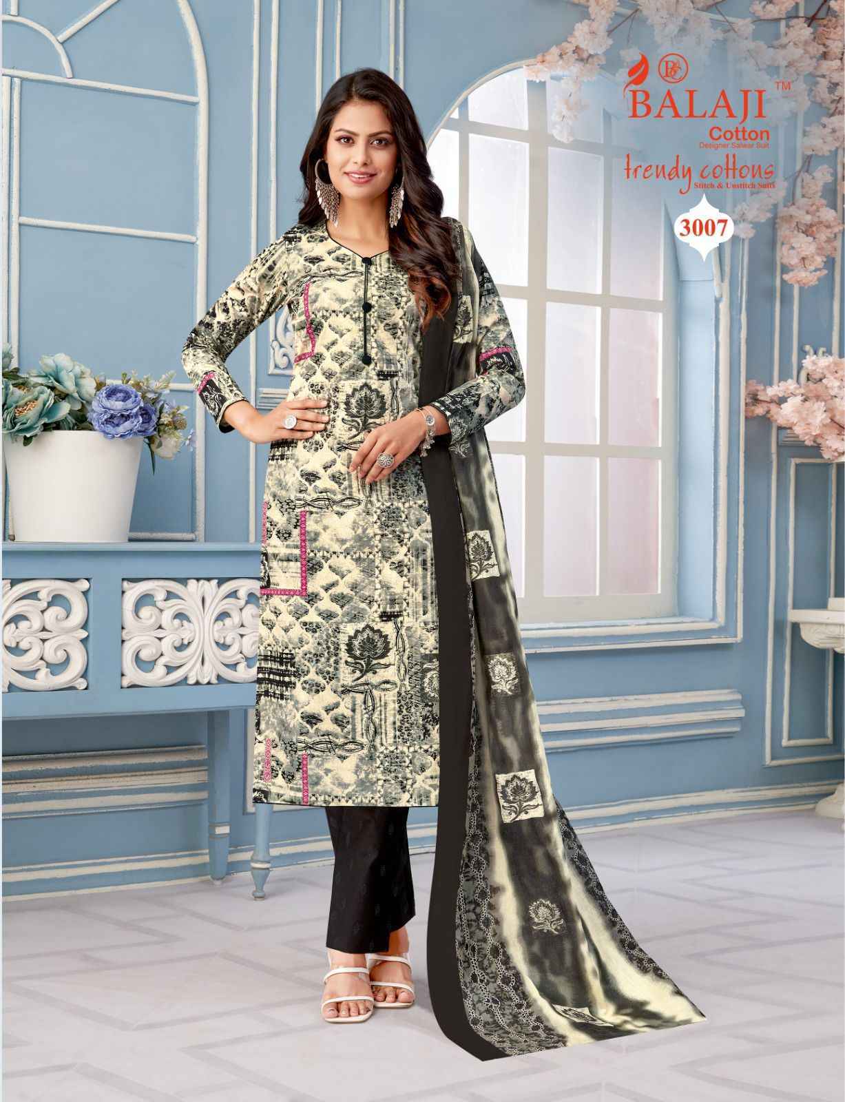 Balaji Trendy Cottons Vol -3 Cotton Dress Material (12 pcs Catalogue)