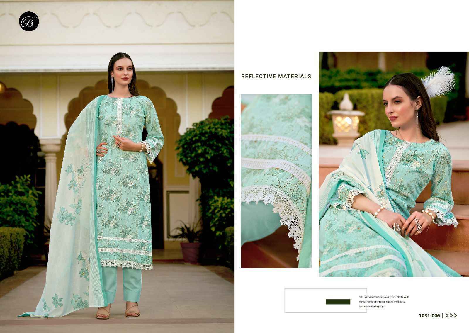 Belliza Raha Cotton Dress Material 6 pcs Catalogue